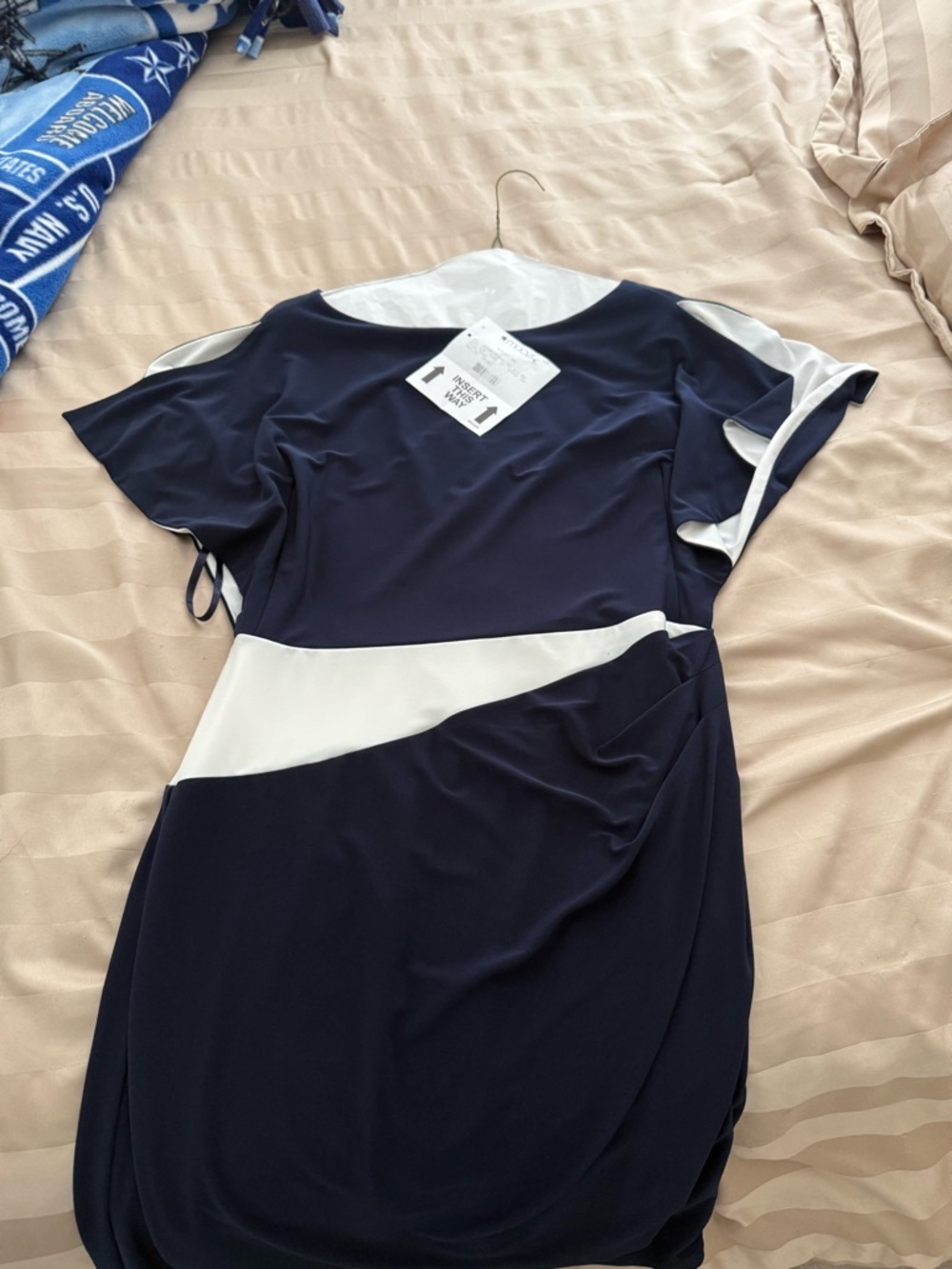 Ralph Lauren Dress - NEW Navy and White Colorblock Short Sleeve Dress